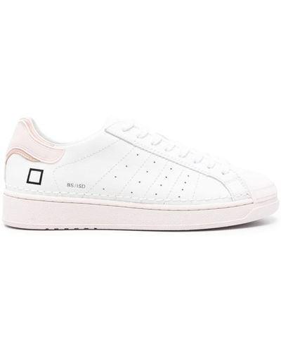 Date Base Leather Trainers - White