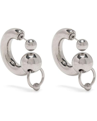 Jean Paul Gaultier Piercing-shaped Brass Earrings - White