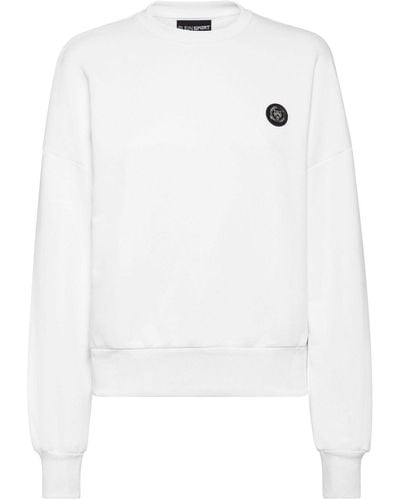 Philipp Plein Graphic-print Cotton Sweatshirt - White