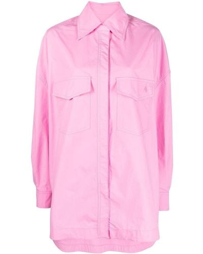 The Attico Shirtjack Met Knopen - Roze