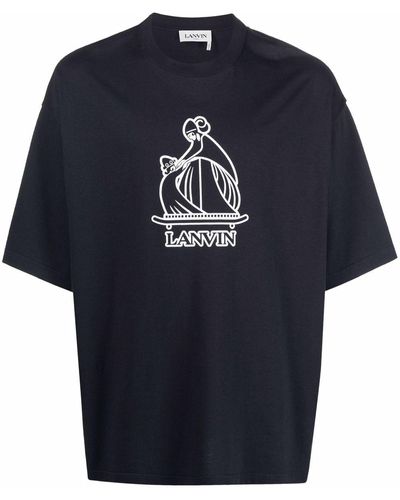 Lanvin ロゴ Tシャツ - ブルー