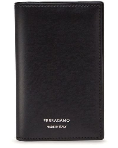 Ferragamo Bi-Fold Leather Cardholder - Black