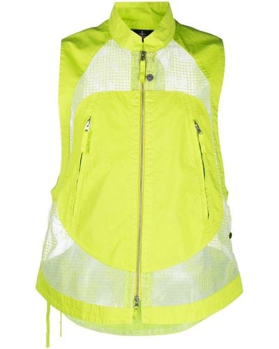 Stone Island Shadow Project Chaleco con panel de malla - Amarillo