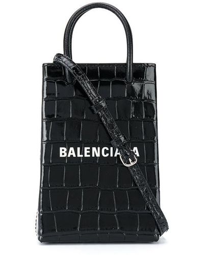 Balenciaga Shopping Handy-Tasche - Schwarz