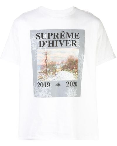 Supreme プリント Tシャツ - ホワイト