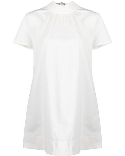 STAUD Ilana Shift Mini Dress - White