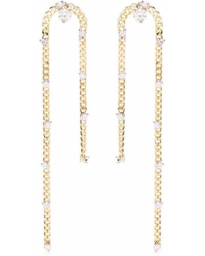 Delfina Delettrez 18kt Yellow Gold Unchain My Art Diamond Earrings - Metallic
