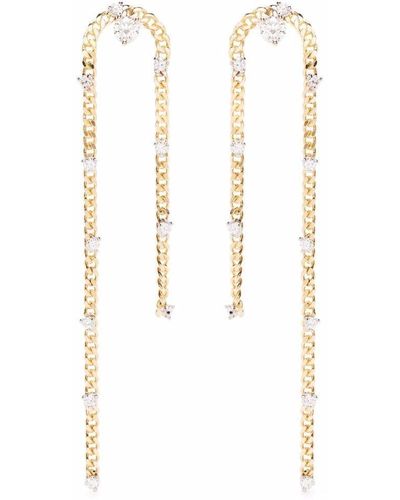 Delfina Delettrez 18kt Yellow Gold Unchain My Art Diamond Earrings - Metallic