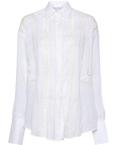 Ermanno Scervino Floral-lace Shirt - White