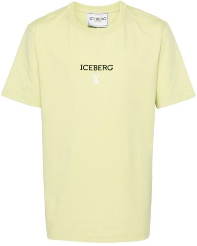 Iceberg T-shirt en coton à logo imprimé - Jaune
