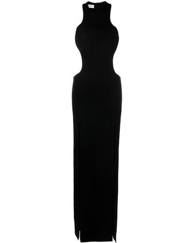 Monot Cut-out Slits Long Dress - Black