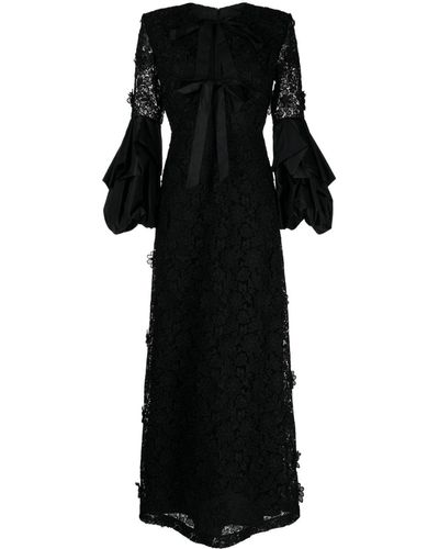 Huishan Zhang Vestido de fiesta Jayma de seda - Negro