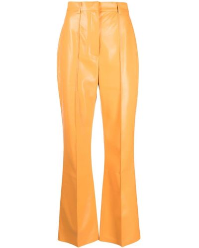 Nanushka Pantalon Leena en cuir artificiel - Orange