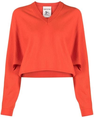 Semicouture Virgin Wool Sweater - Red