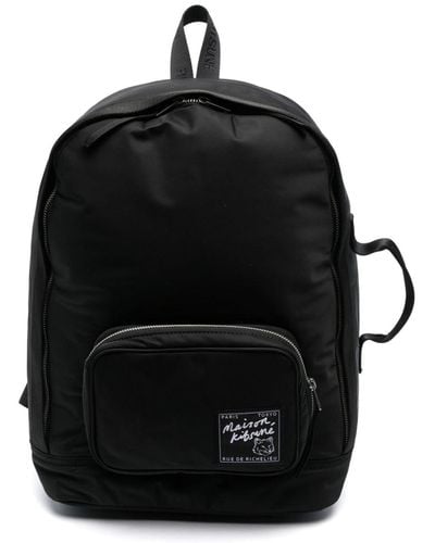 Maison Kitsuné Nylon Backpack - Black