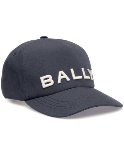 Bally Baseballkappe mit Logo-Stickerei - Blau