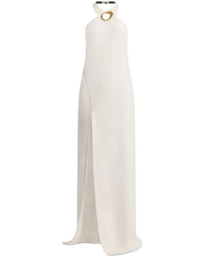 Tom Ford Cut-out Halterneck Gown - White