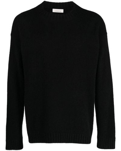 Laneus Fine-knit Cashmere-blend Sweater - Black