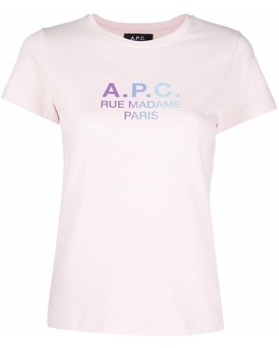 A.P.C. Camiseta Rue Madame Paris - Rosa