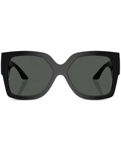 Versace Greca Oversize-frame Sunglasses - Black
