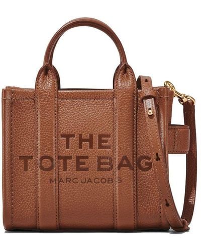 Marc Jacobs The Leather Tote Kleine Shopper - Bruin