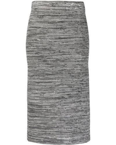 Proenza Schouler Marl Knit Midi Skirt - Gray