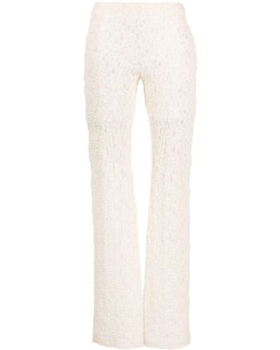 Chloé Floral-lace Bootcut Pants - White