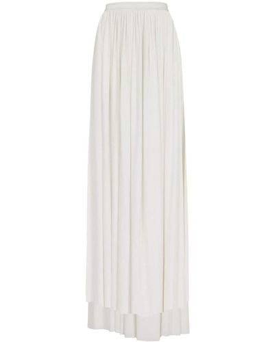 Ferragamo High-waisted Gathered Maxi Skirt - White