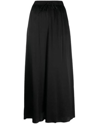 P.A.R.O.S.H. Stella Silk Midi Skirt - Black