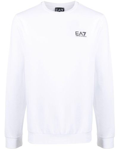 EA7 ロゴ スウェットシャツ - ホワイト