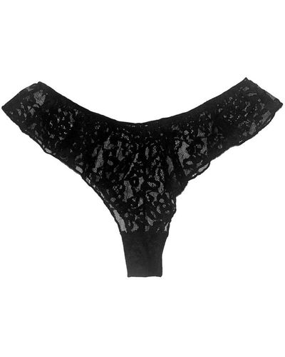 Fleur du Mal Slip Venus con dettaglio in pizzo - Nero