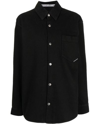 Alexander Wang Long-sleeve Cotton Denim Shirt - Black