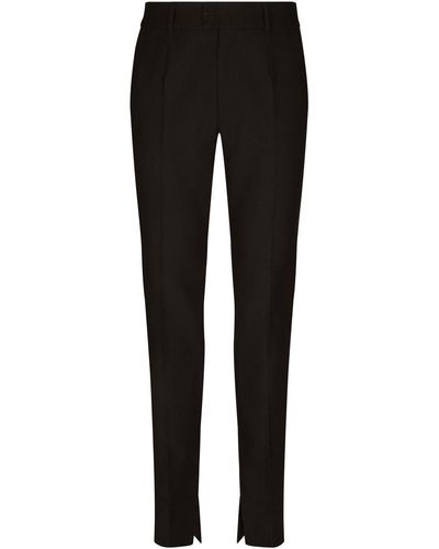 Dolce & Gabbana Ankle-slit Super-skinny Pants - Black