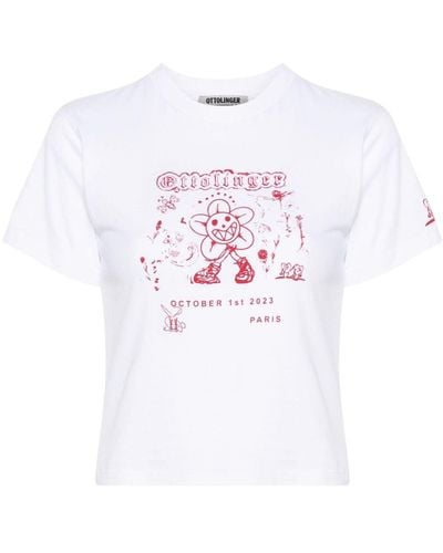 OTTOLINGER T-shirt en coton à logo imprimé - Blanc