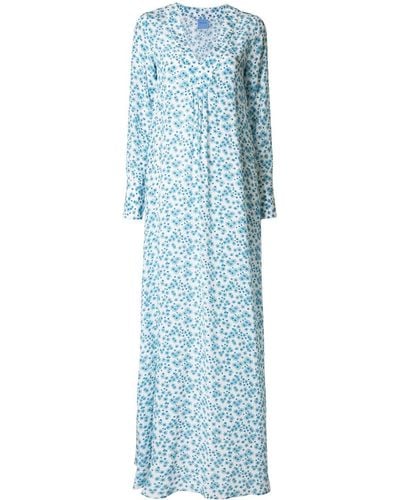 Macgraw Robe longue à fleurs - Bleu