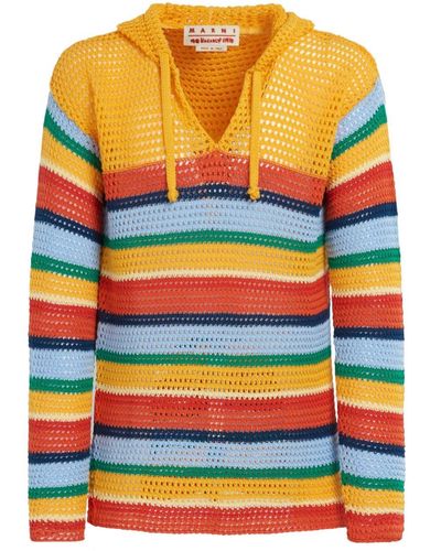 Marni Striped Hooded Jumper - Multicolour
