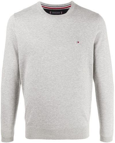 Tommy Hilfiger Logo Patch Sweater - Grey