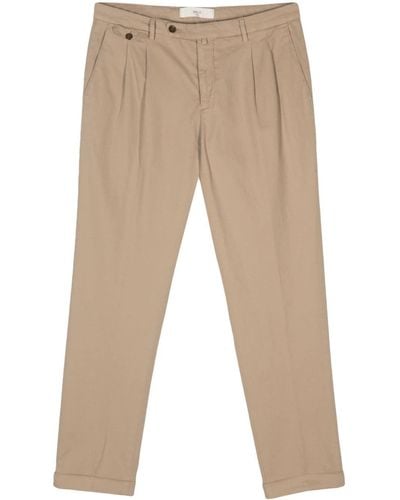 Briglia 1949 Pleat-detail Tapered Trousers - Natural