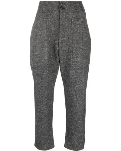 Isabel Marant Cotton Blend Cloth Trousers - Grey
