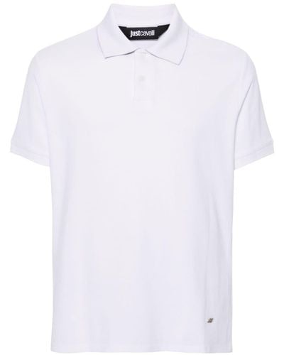 Just Cavalli Poloshirt aus Pikee - Weiß