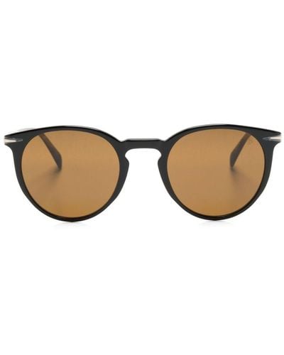 David Beckham Db 1139 Round-frame Sunglasses - Natural
