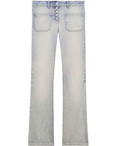 Courreges Vaqueros bootcut de talle bajo - Gris