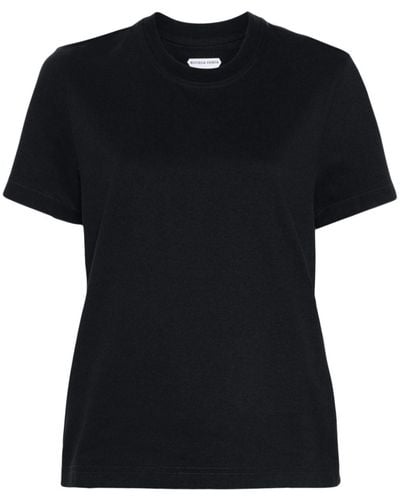 Bottega Veneta Crew Neck Cotton T-shirt - Black