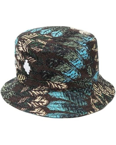 Marcelo Burlon Feather-motif Bucket Hat - Green