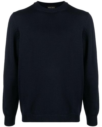 Roberto Collina Classic Knitted Sweater - Blauw