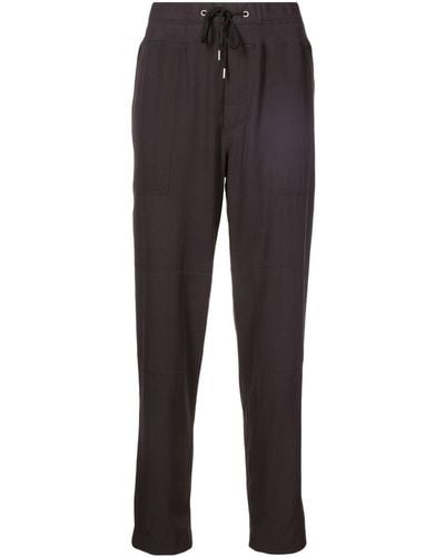 James Perse Drawstring Tapered Trousers - Brown