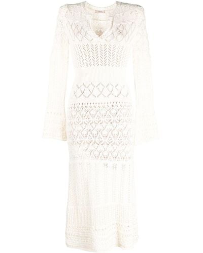 Dorothee Schumacher Crochet-knit Midi Dress - White