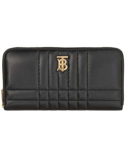 Burberry Quilted Leather Lola Zip-around Wallet - Black