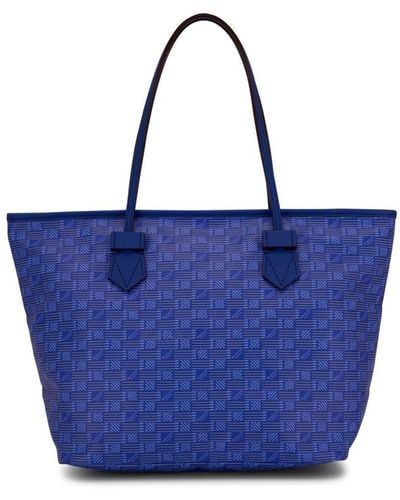 Moreau Logo-print Leather Tote Bag - Blue