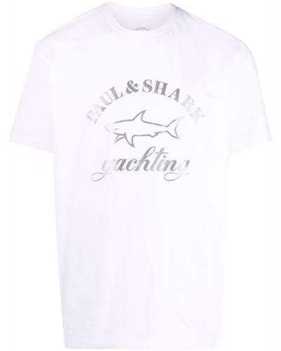 Paul & Shark T-shirt Met Logoprint - Wit